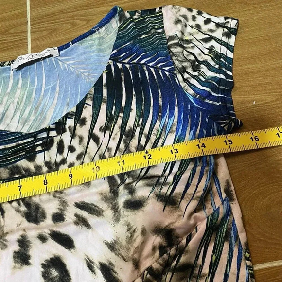 jus d orange Paris Midi Dress Fit Flare Round Neck Short Sleeve Stretch Women S - Picture 2 of 9